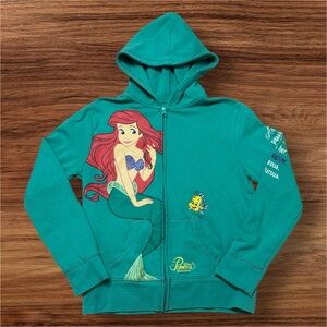 Disney Parks Disneyland Ariel The Little Mermaid Zip Up Hoodie Size L